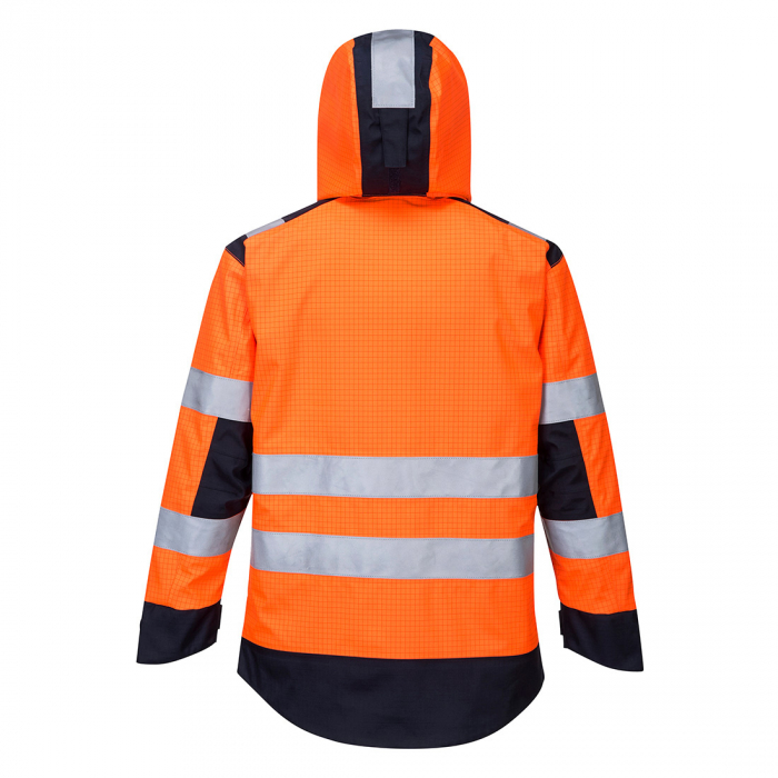 Jacheta reflectorizanta Portwest MODFLAME RAIN MULTI-NORM ARC  MV70, protectie multipla, 98% poliester, 2% fibra de carbon, 350g [3]