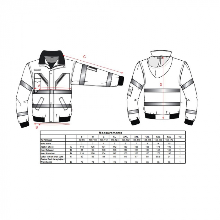Jacheta reflectorizanta Portwest BOMBER HI-VIS 3in1 C467, 100% poliester, 190 gr/mp [2]