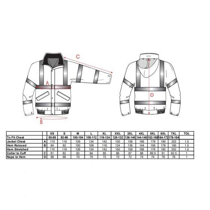 Jacheta reflectorizanta Portwest BOMBER RIS RT32, 100% poliester, 190 gr/mp [2]