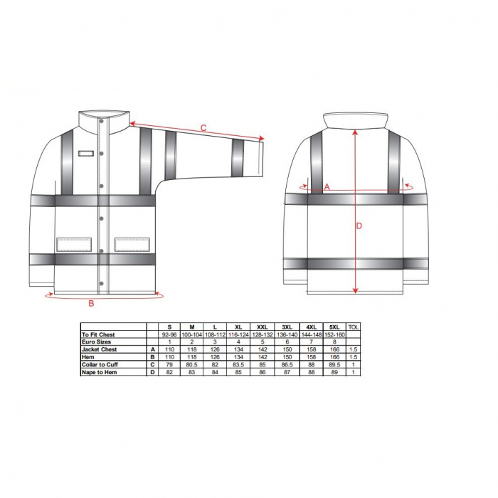 Jacheta reflectorizanta Portwest HIVIS RT60, 100% poliester, 60 gr/mp [2]