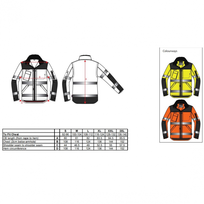 Jacheta reflectorizanta Portwest PREMIUM 3in1 C469, 100% poliester, 190 gr/mp [2]