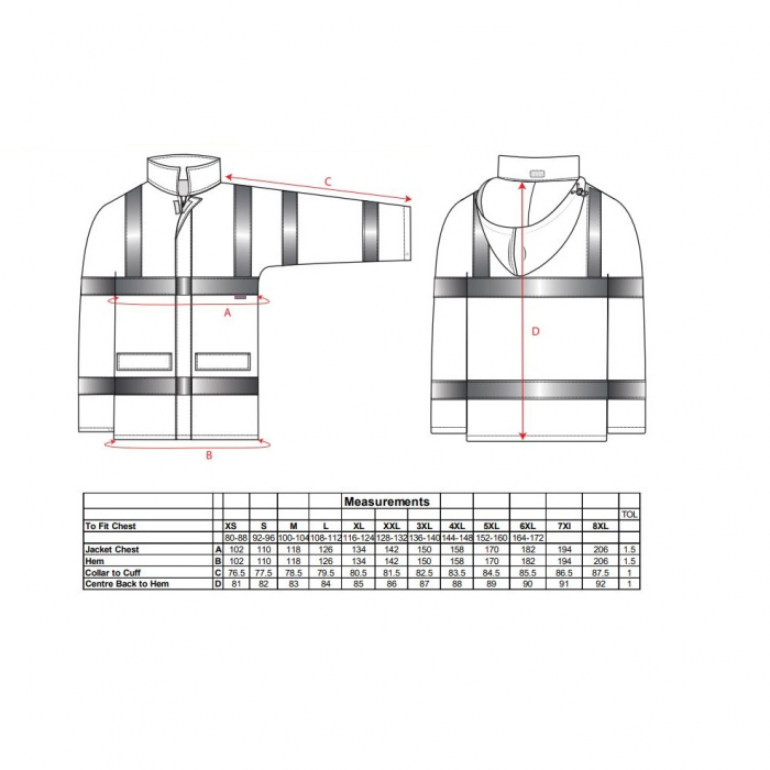 Jacheta reflectorizanta Portwest TRAFFIC LITE S160, 100% poliester, 200 gr/mp [2]