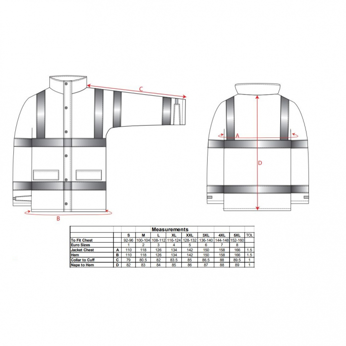 Jacheta reflectorizanta Portwest TRAFFIC RT63, 100% poliester, 190 gr/mp [2]