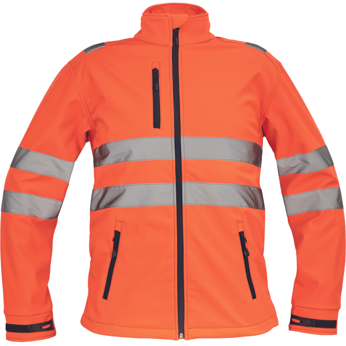 Jacheta softshell cu benzi reflectorizante Cerva MURCIA HV, 94% poliester, 6% elastan, 300 gr/mp [1]