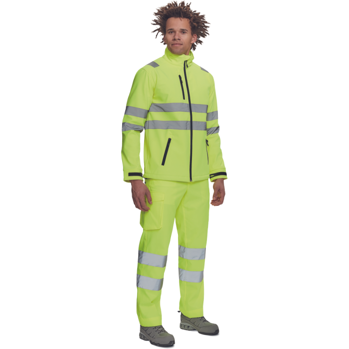 Jacheta softshell cu benzi reflectorizante Cerva MURCIA HV, 94% poliester, 6% elastan, 300 gr/mp [2]