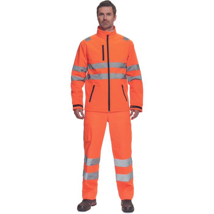 Jacheta softshell cu benzi reflectorizante Cerva MURCIA HV, 94% poliester, 6% elastan, 300 gr/mp [2]