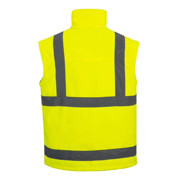 Jacheta softshell reflectorizanta cu maneci detasabile Portwest S428, 92% poliester, 8% elastan, 310 gr/mp [2]