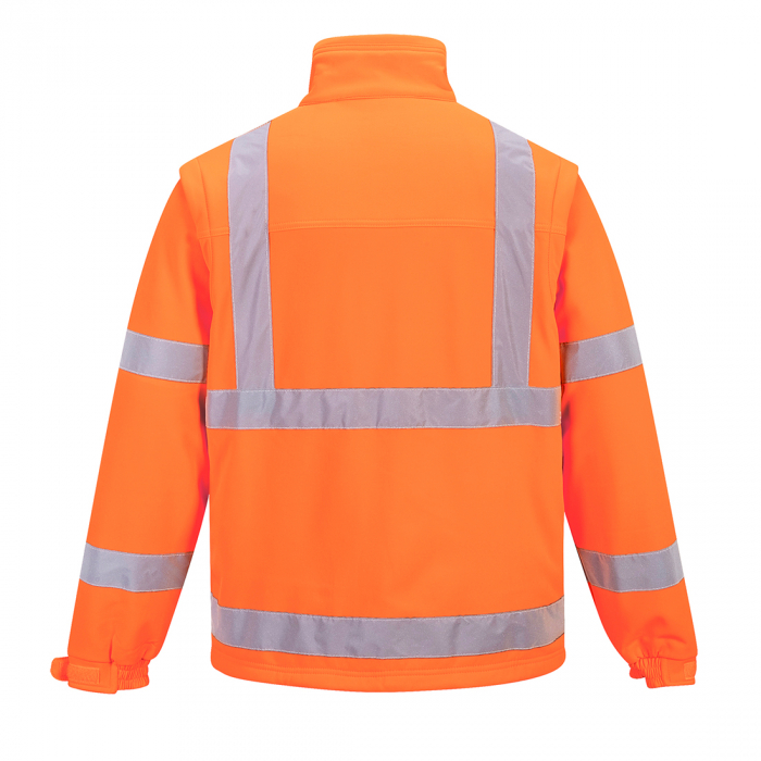 Jacheta softshell reflectorizanta cu maneci detasabile Portwest S428, 92% poliester, 8% elastan, 310 gr/mp [2]