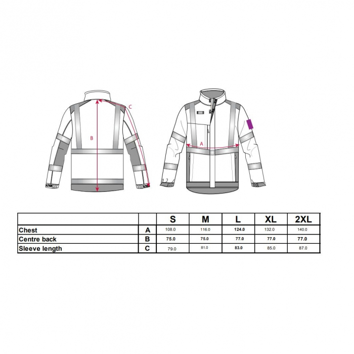 Jacheta softshell reflectorizanta Portwest MODAFLAME MULTI-NORM ARC MV72, 100% poliester, 350g [2]