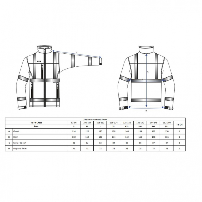 Jacheta softshell reflectorizanta Portwest S424, 94% poliester, 6% elastan, 310 gr/mp [2]