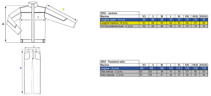 LS Costum salopeta clasica Renania BENI, 100% bumbac, 260gr/mp [2]