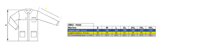 LS Halat de lucru dama Renania RITA, tercot 65/35, 150gr/mp [2]