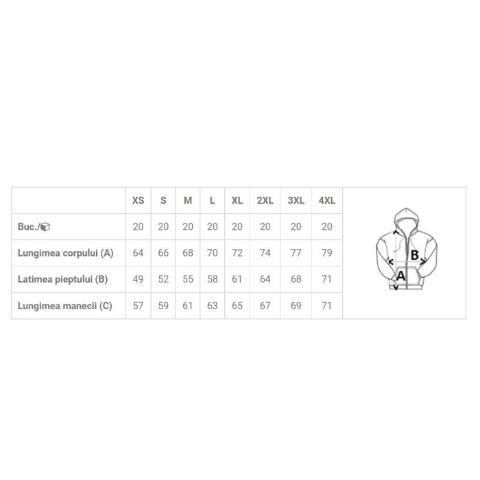 LS Hanorac cu gluga Kariban K479, 80% bumbac, 20% poliester, 280 gr/mp, unisex [2]