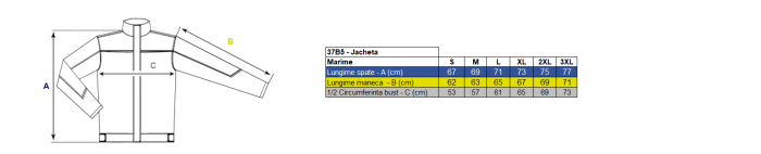 LS Jacheta de lucru cu benzi reflectorizante Renania WARNING, 100% bumbac, 260gr/mp [2]