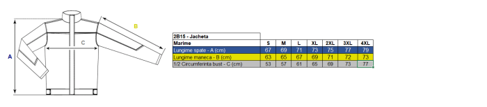 LS Jacheta de lucru Renania MAGNUS, tercot 65/35, 320gr/mp [2]