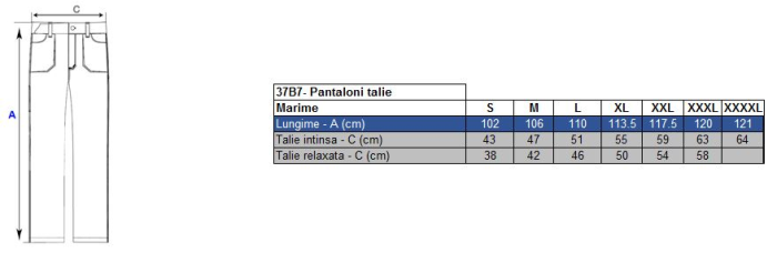 LS Pantaloni de lucru cu benzi reflectorizante Renania Warning ROAD, 100% bumbac, 260gr/mp [2]