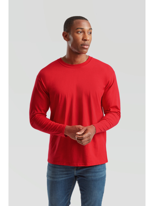 LS Tricou clasic cu maneca lunga Fruit of the Loom FOL VALUEWEIGHT, 100% bumbac, 165 gr/mp [2]
