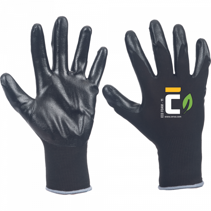 Manusi de protectie Cerva ECO FOAM, impregnate in spuma nitril, din material reciclat [1]