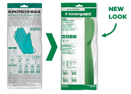 Manusi de protectie chimica Coverguard EUROCHEM N5540 MO5540, nitril, 45cm [3]