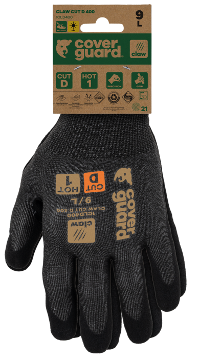 Manusi de protectie la taiere Coverguard CLAW CUT D 400 1CLD400, HPPE, CUT D, impregnate cu nitril, fara fibra de sticla [5]