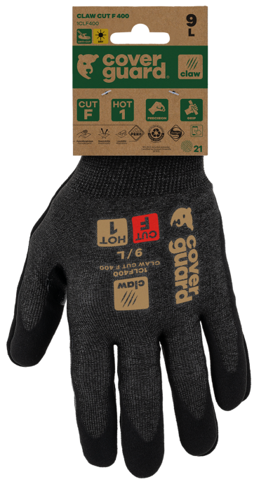 Manusi de protectie la taiere Coverguard CLAW CUT F 400 1CLF400, HPPE, CUT F, impregnate cu nitril, fara fibra de sticla [5]