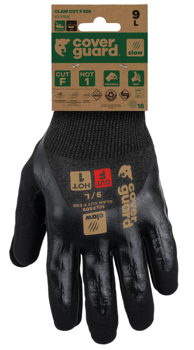 Manusi de protectie la taiere Coverguard CLAW CUT F 505 1CLF505, fara fibra de sticla, impregnate in nitril, hipoalergenic [5]