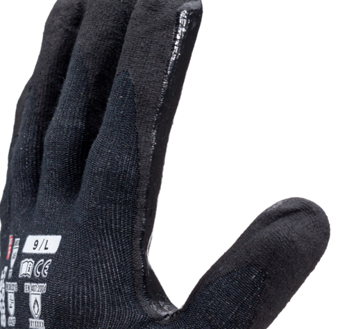 Manusi de protectie la taiere Coverguard EUROCUT N606 1CUFF00, CUT F, fire para-Aramid, impregnate cu nitril [3]