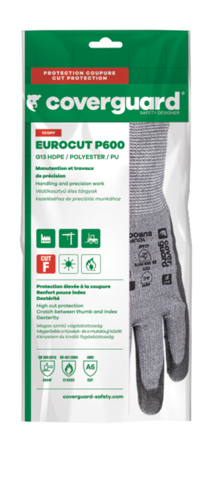 Manusi de protectie la taiere Coverguard EUROCUT P600 1CUPF00, CUT F, impregnate cu poliuretan [3]