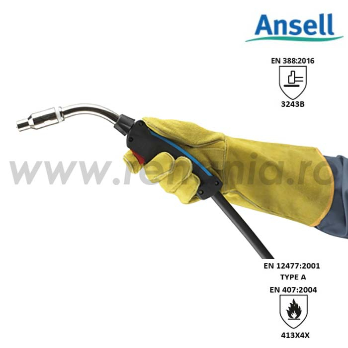 Manusi de protectie sudura Ansell ACTVARMR 43-216, piele spalt bovina, ata kevlar [7]