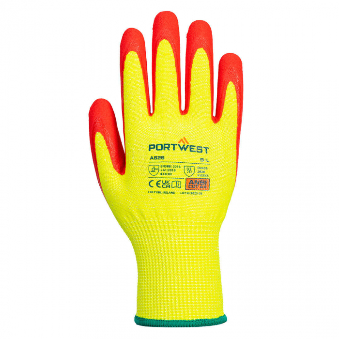 Manusi de protectie taiere Portwest A626 TEX CUT D13, impregnate in nitril [2]