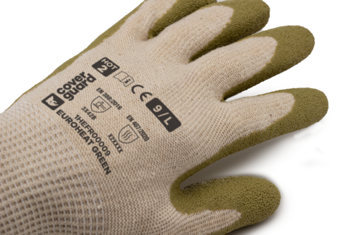 Manusi de protectie termica si taiere Coverguard EUROHEAT GREEN 1HEFR0P, CUT B, tricot 13, 56% bumbac, 25% poliester, impregnat cu latex [3]
