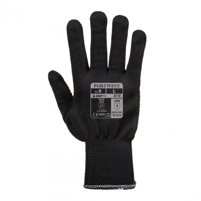 Manusi de protectie textile Portwest A110 POLKA DOT, cu aplicatii PVC anti alunecare [2]