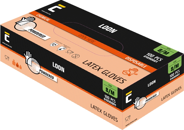 Manusi din latex pudrate Cerva LOON, unica folosinta [2]