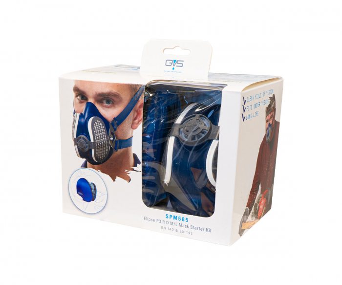 Pachet promo Gvs STARTER KIT, semimasca ELIPSE, filtre P3 x 2buc si carcasa de protectie [3]