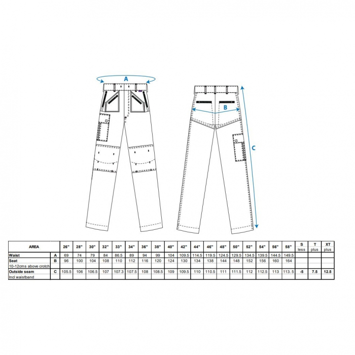 Pantaloni de lucru in talie Portwest ACTION S887,  65% poliester, 35% bumbac, 245g [2]