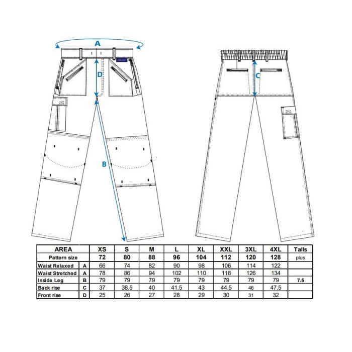 Pantaloni vatuiti de lucru in talie Portwest ACTION LINED C387, 65% poliester, 35% bumbac, 190g [2]