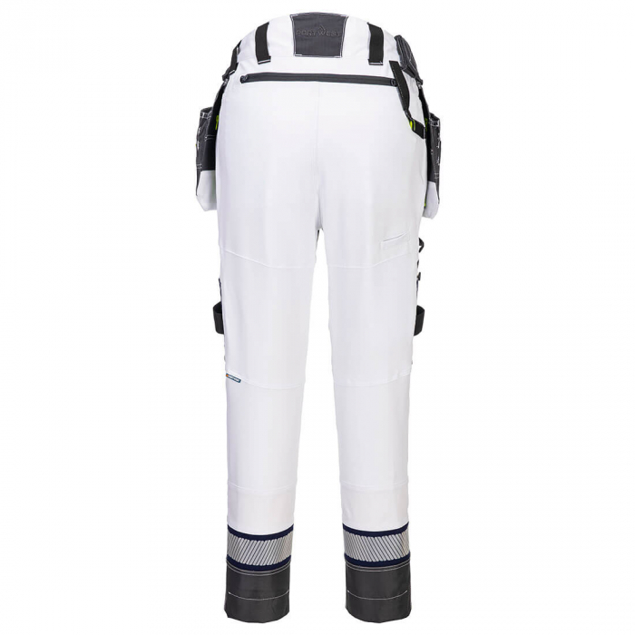Pantaloni cu buzunare detasabile cu benzi reflectorizante dama Portwest DX452, 93% poliester, 7% elastan, 270 gr/mp [2]
