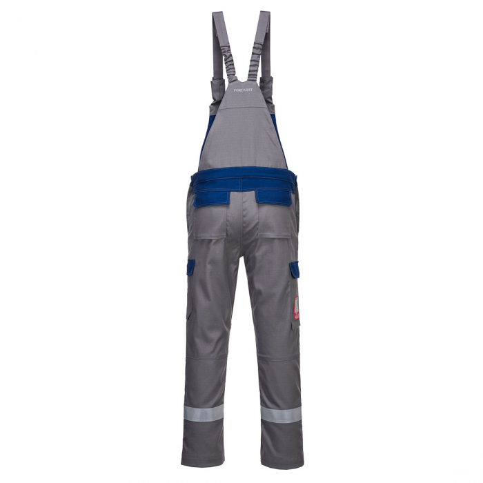 Pantaloni salopeta cu pieptar ignifugi Portwest BIZFLAME ULTRA FR07,bicolori,  80% bumbac, 19% poliester, 1% fibra de carbon 340g [3]