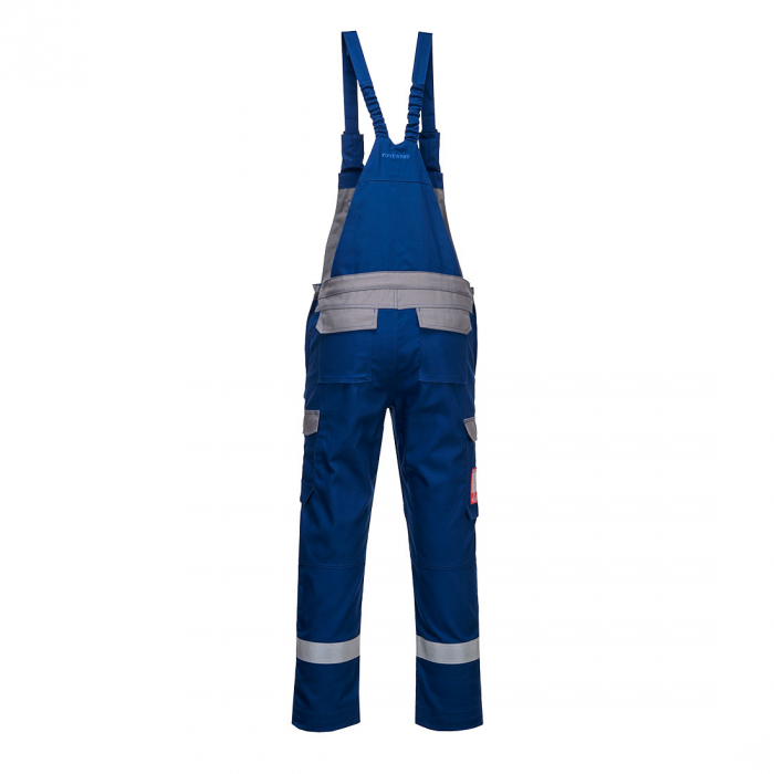 Pantaloni salopeta cu pieptar ignifugi Portwest BIZFLAME ULTRA FR07,bicolori,  80% bumbac, 19% poliester, 1% fibra de carbon 340g [3]