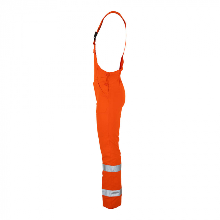 Pantaloni cu pieptar cu benzi reflectorizante Renania Warning RADAR, 100% bumbac, 260gr/mp [4]