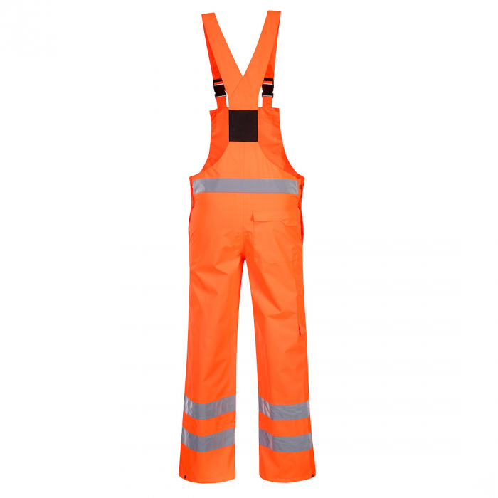 Pantaloni salopeta cu pieptar reflectorizanti HIVIS S388, necaptusiti, 100% poliester, 190 gr/mp [3]