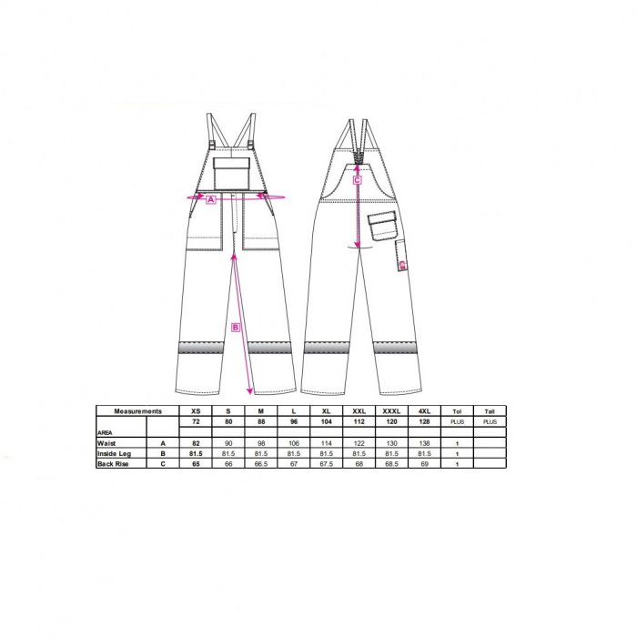 Pantaloni salopeta cu pieptar ignifugi Portwest BIZ IONA BZ17, 100% bumbac, 330g [2]