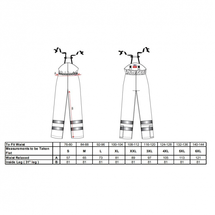 Pantaloni cu pieptar ignifugi reflectorizanti Portwest BIZFLAME RAIN S771, protectie multipla, 98% poliester, 2% fibra de carbon, 250g [2]