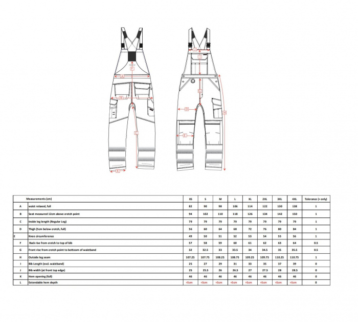 Pantaloni salopeta cu pieptar reflectorizanti Portwest BIB&BRACE PW344 PW3, 65% poliester, 35% bumbac, 300 gr/mp [2]