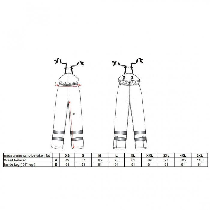 Pantaloni salopeta cu pieptar vatuiti reflectorizanti Portwest BIZFLAME RAIN HIVIS S781, ignifugi, antistatici,  98% poliester, 2% fibra de carbon, 250g [2]
