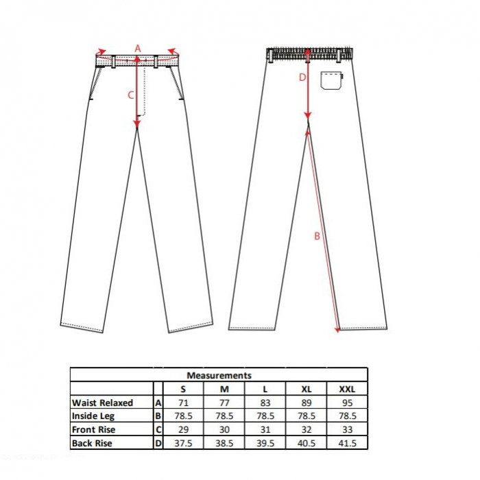 Pantaloni de lucru in talie bucatar dama Portwest RACHEL C071, 65% poliester, 35% bumbac, 190g [2]