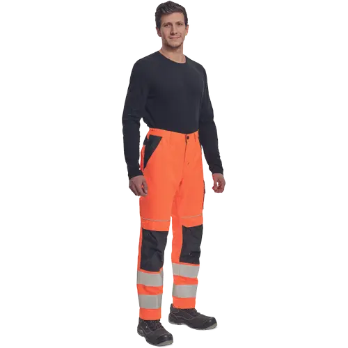 Pantaloni de lucru cu benzi reflectorizante Cerva MAX VIVO HV, 65% poliester, 35% bumbac, 250 gr/mp [2]