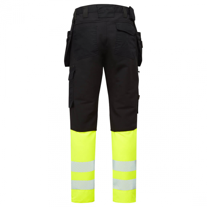 Pantaloni de lucru cu benzi reflectorizante Portwest DX457, 93% poliester, 7% elastan, 270 gr/mp [2]