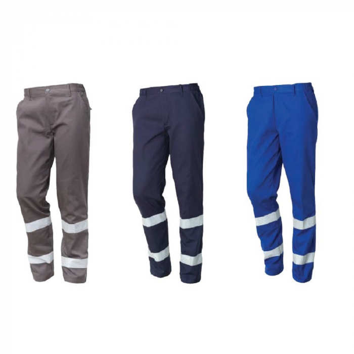 Pantaloni de lucru cu benzi reflectorizante Renania Warning ROAD, 100% bumbac, 260gr/mp [3]