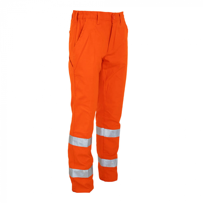 Pantaloni de lucru cu benzi reflectorizante Renania Warning ROAD, 100% bumbac, 260gr/mp [5]